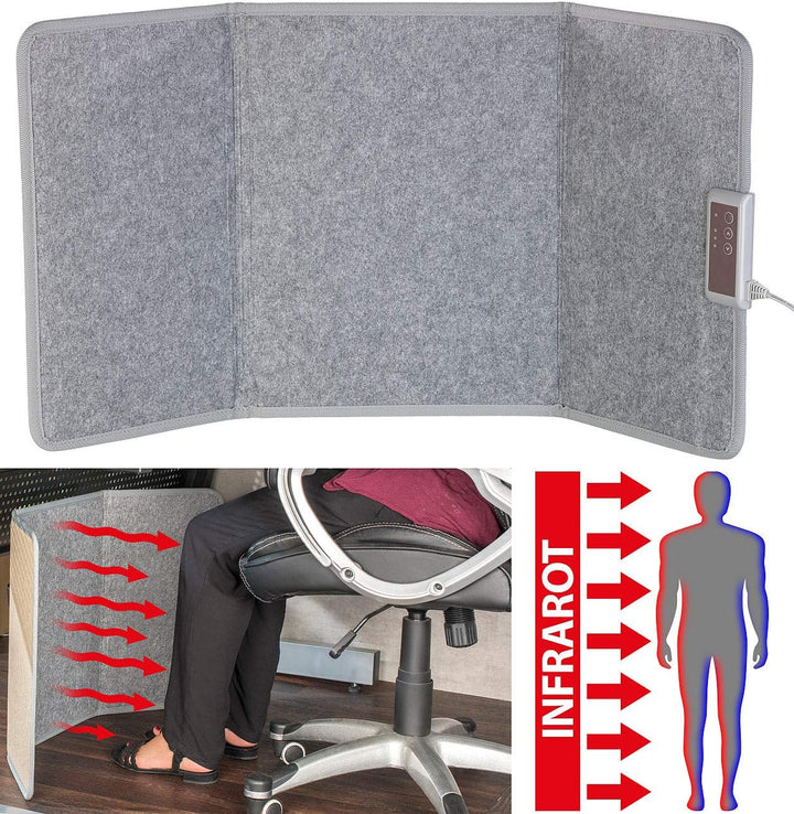 Sichler Haushaltsgeräte Infrarot Heizung: Faltbares Fern-Infrarot-Heizpanel, bis 65 °C, 165 Watt, Gr