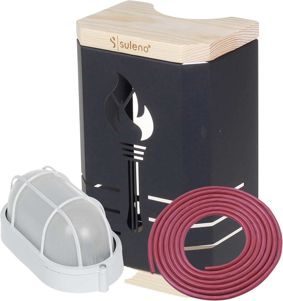 SULENO - Sauna Leuchte KJELL, Saunalampe, Saunaleuchte, Saunazubehör, modern, hitzebeständig, Sauna