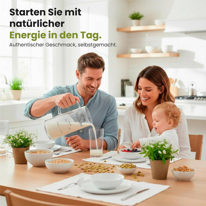 Vegan Milker Pflanzenmilchbereiter Maker – Pflanzenmilch Machine Mandelmilch, Sojamilch | 1L in 1 Mi