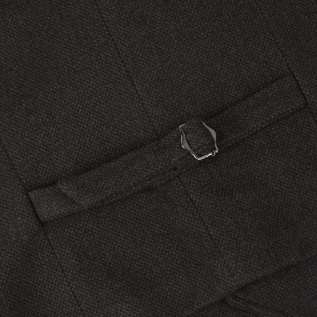 Allthemen Herren Weste Revers Tweed Wolle Anzugweste Formale Regular Fit Herrenweste Retro Business