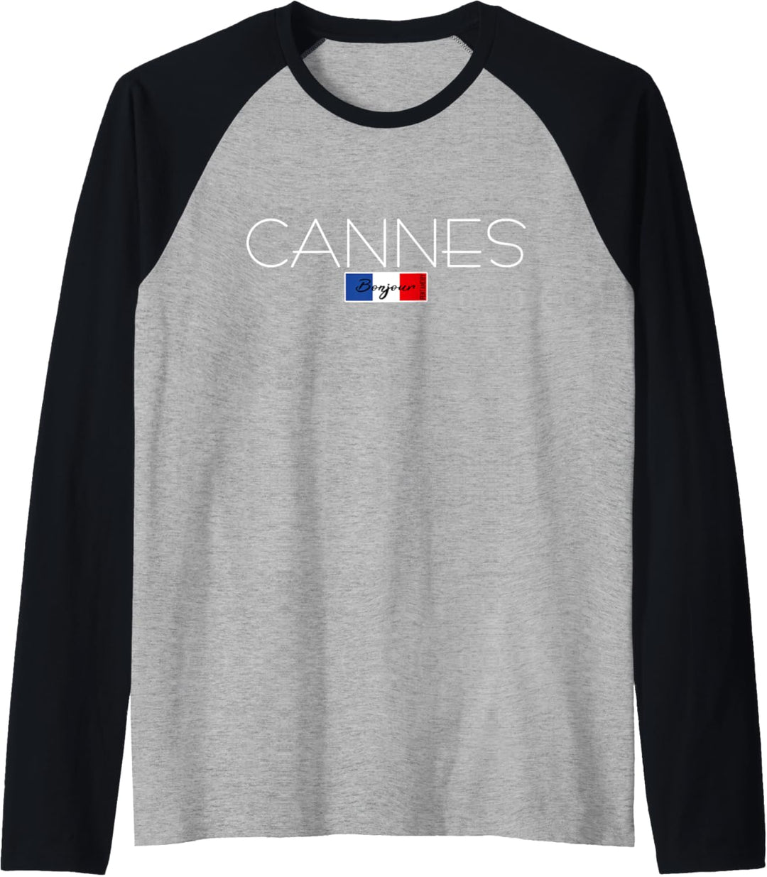 Cannes Frankreich Urlaub Sommerparty weisse Schrift Raglan