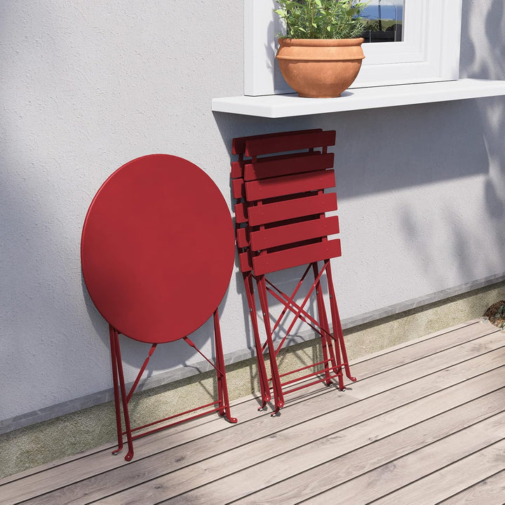 Grand patio Bistro Set 3 Stück, Gartenmöbel Set, Sitzgruppe 2 Stühle und 1 Tisch, Premium Stahl, Kla
