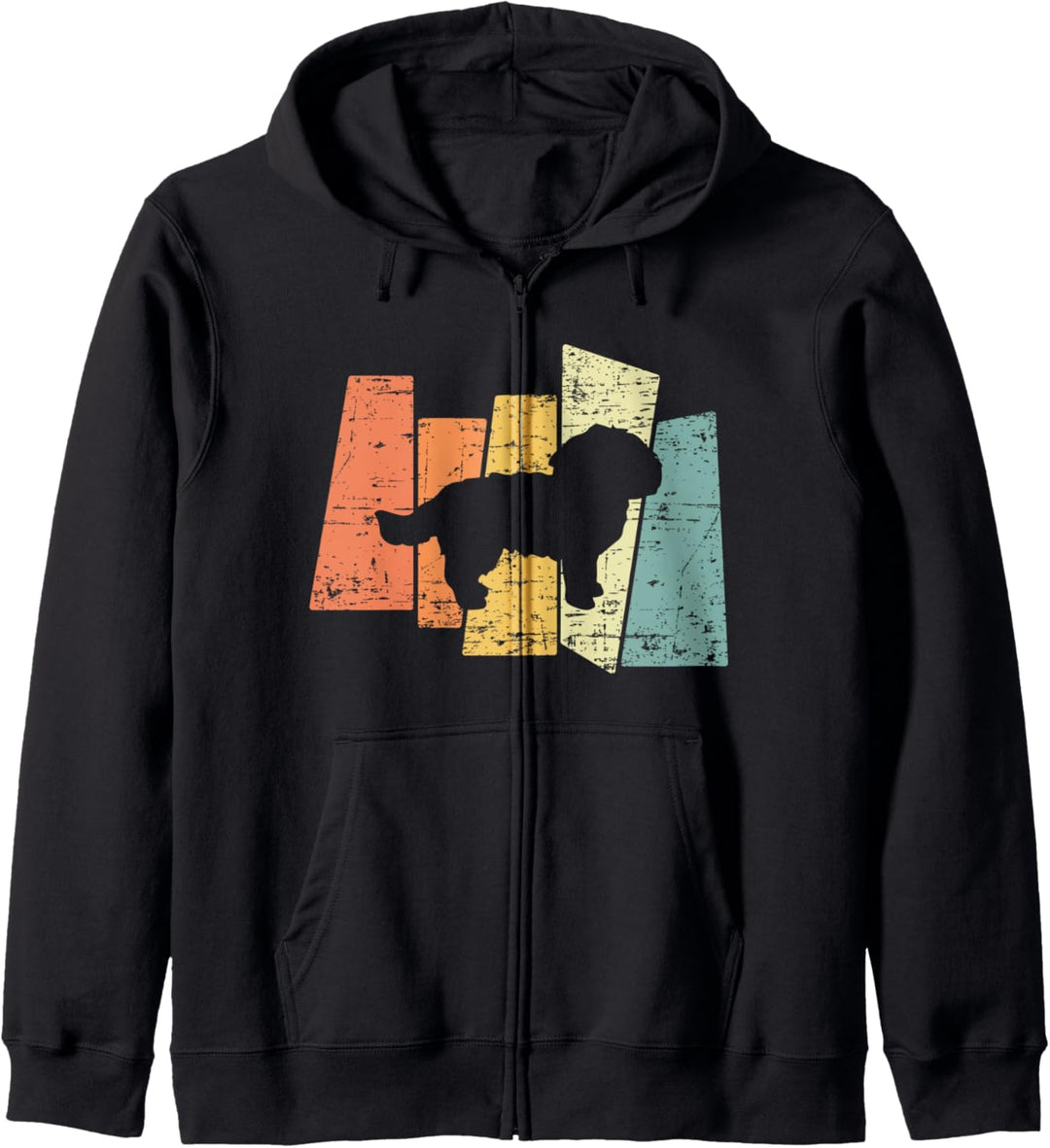 Retro Malteser Hund T-Shirt Geschenk Idee Kapuzenjacke