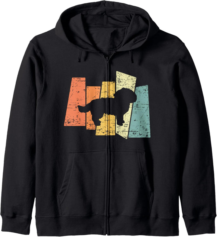 Retro Malteser Hund T-Shirt Geschenk Idee Kapuzenjacke