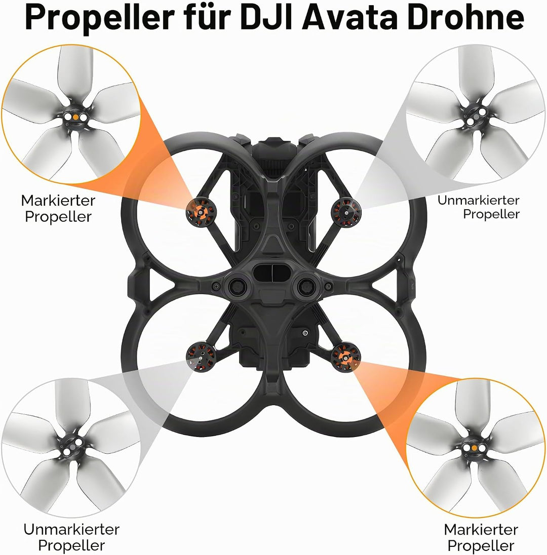 Propeller für DJI Avata Ersatzpropeller Blätter Geräuscharm Zubehör für DJI Avata Drohnenzubehör Exk