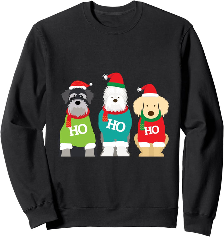 Christmas Dogs Ho Ho Ho Holiday Sweatshirt