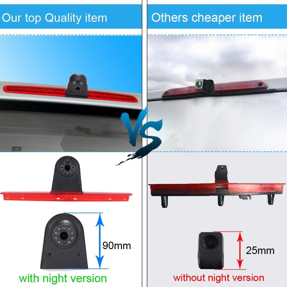 「18mm Linse Top Qualität Rückfahrkamera + 4.3 Zoll TFT LCD Bildschirm Auto Monitor」Bremsleuchte Auto