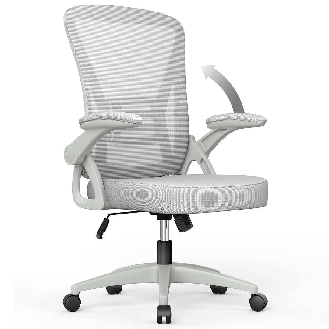naspaluro Bürostuhl mit Verstellbaren Armlehnen, Ergonomischer Schreibtischstuhl mit Netzbespannung,