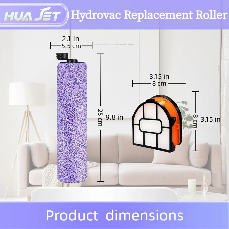 Ersatz Bürstenrolle und Filter-Kit für Shark HydroVac Zubehör WD101 WD201 WD100 Staubsauger, kompati