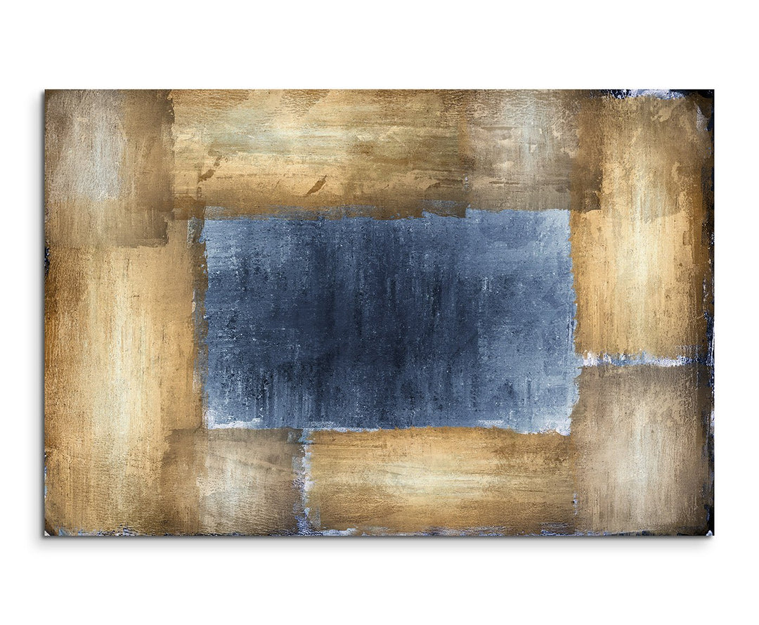 Paul Sinus Art 120x80cm Leinwandbild Leinwanddruck Kunstdruck Wandbild braun grau schwarz blau Ecken
