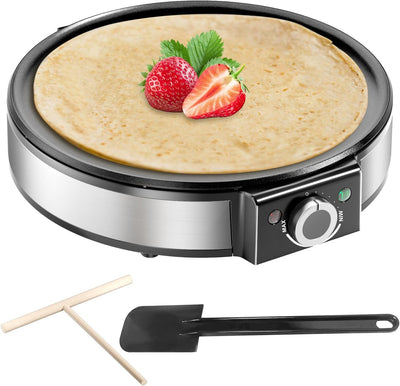 SNAILAR Crêpes Maker,Elektrische Antihaft Crêpe-Pfanne,1200 W,Stufenlose Temperatureinstellung,Durch