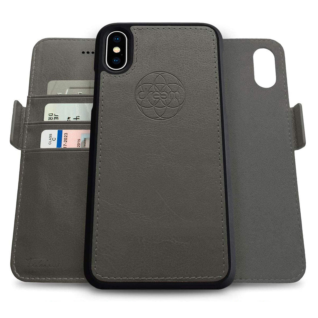 Dreem Fibonacci 2in1 Handyhülle Flipcase für iPhone XS Max | Magnetisches iPhone Case | TPU Etui Led