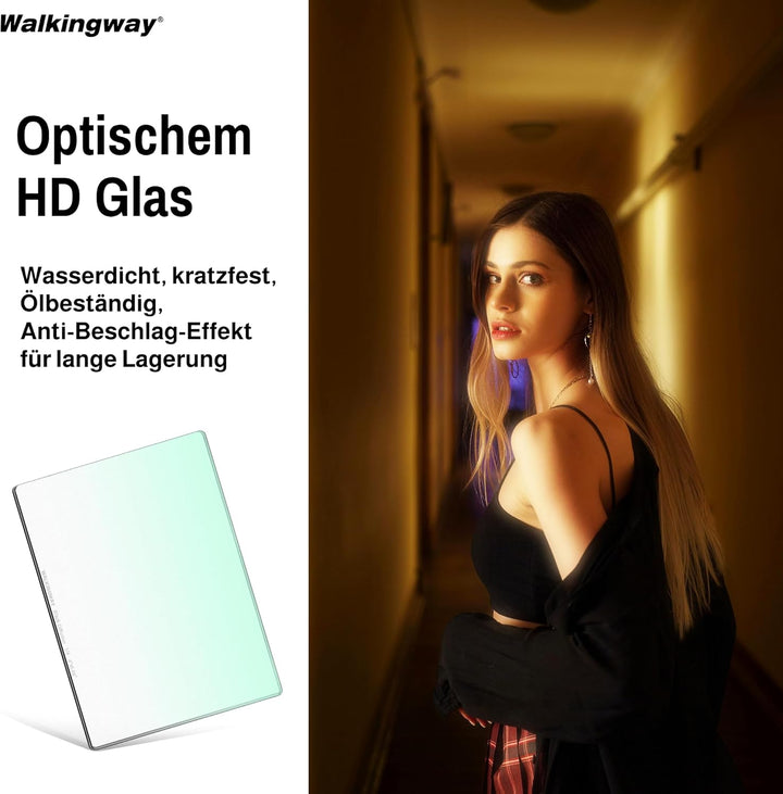 Walking Way 4x5,65 Zoll Schwarz Diffusion Rechteckige Effektfilter 1/4 Schwarz Nebel Filter, Optisch