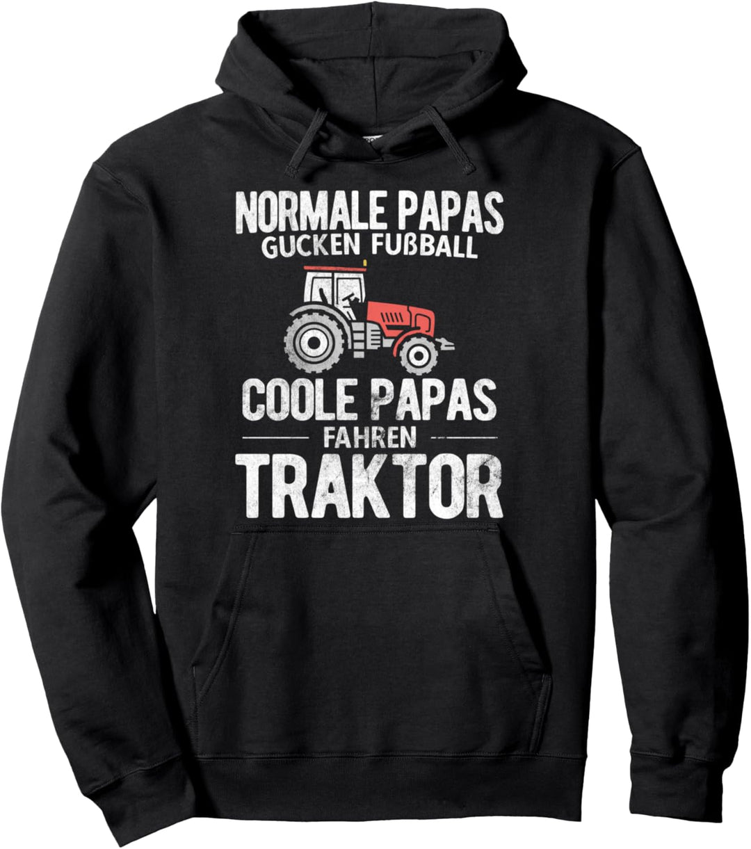 Normale Papas Fussball Coole Fahren Traktor Bauer Traktor Pullover Hoodie