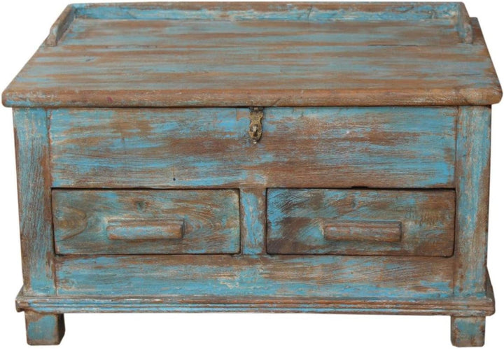 GURU SHOP Vintage Beistellschrank, Kommode, Nachttischschrank, Flurschrank mit 2 Schubfächern - Mode