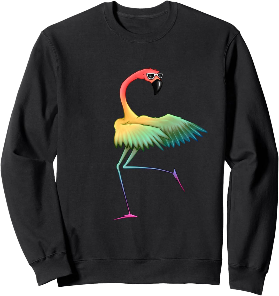 LGBT Gay Pride Floss Tanzender Rainbow Flamingo Sweatshirt