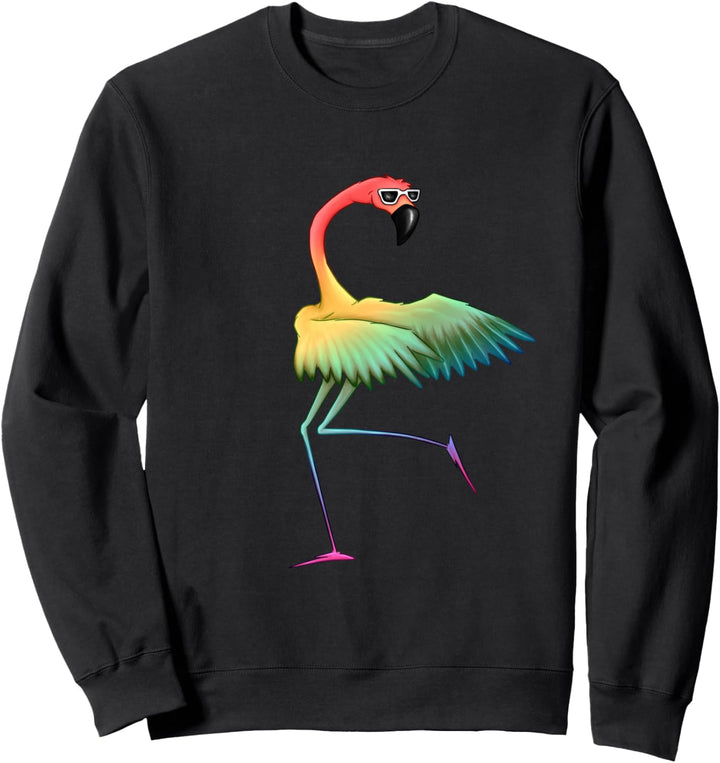 LGBT Gay Pride Floss Tanzender Rainbow Flamingo Sweatshirt