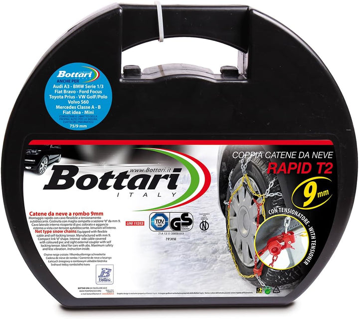 Bottari 18832: Schneeketten "Rapid T2", 9 mm, Grösse 120, ÖNORM T2 - 120, T2 - 120