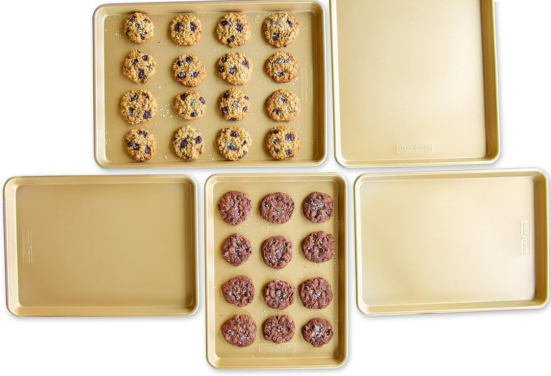 Nordic Ware Naturals Aluminium-Backblech, antihaftbeschichtet, 33 x 45,7 cm Halbes Blatt, Halbes Bla