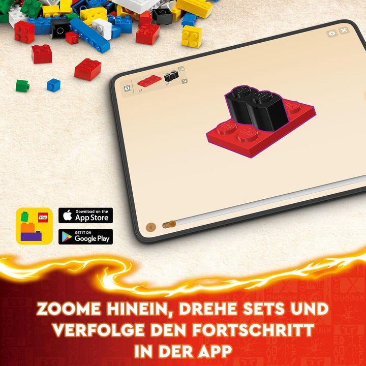 LEGO NINJAGO Kais Feuermech, Actionfiguren-Spielzeug für Kinder mit roter Mech-Figur zum Umgestalten