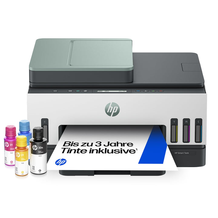 HP Smart Tank 7307 3-in-1 Multifunktionsdrucker (WLAN; Duplex; ADF) – 3 Jahre Tinte inklusive, 3 Jah