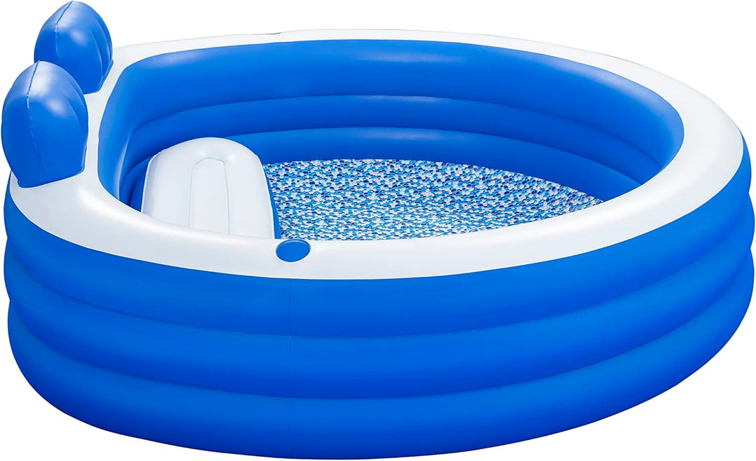 Bestway Splash Paradise Family Pool 231 x 219 x 79 cm Blau, Blau