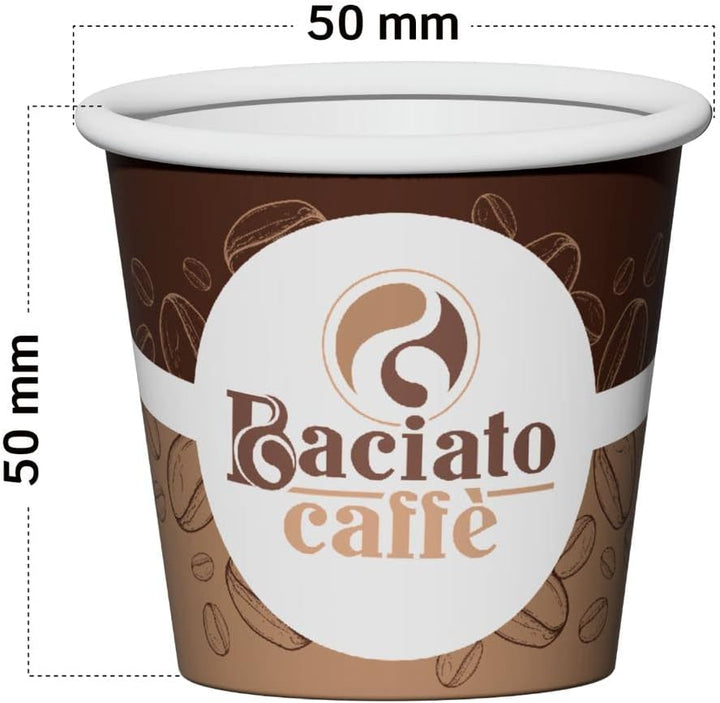 1000 Gläser aus Papier, für Kaffee, 65 ml, biologisch abbaubar, Einweg-Made in Italy, Asporto-Gläser