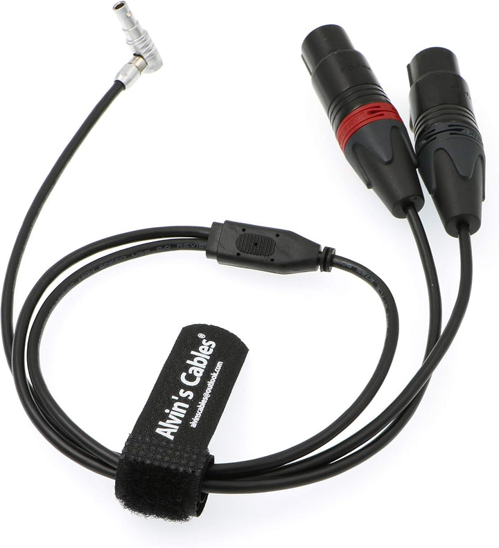 Alvin's Cables Zwei XLR 3 Pin Buchse auf 5 Pin Stecker Audio Eingangs Kabel für Arri Alexa Mini 70CM