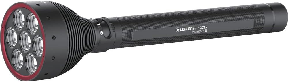 Ledlenser X21R Taschenlampe LED, Suchscheinwerfer, aufladbar mit Lithium LiFePO Akku, 5000 Lumen, fo