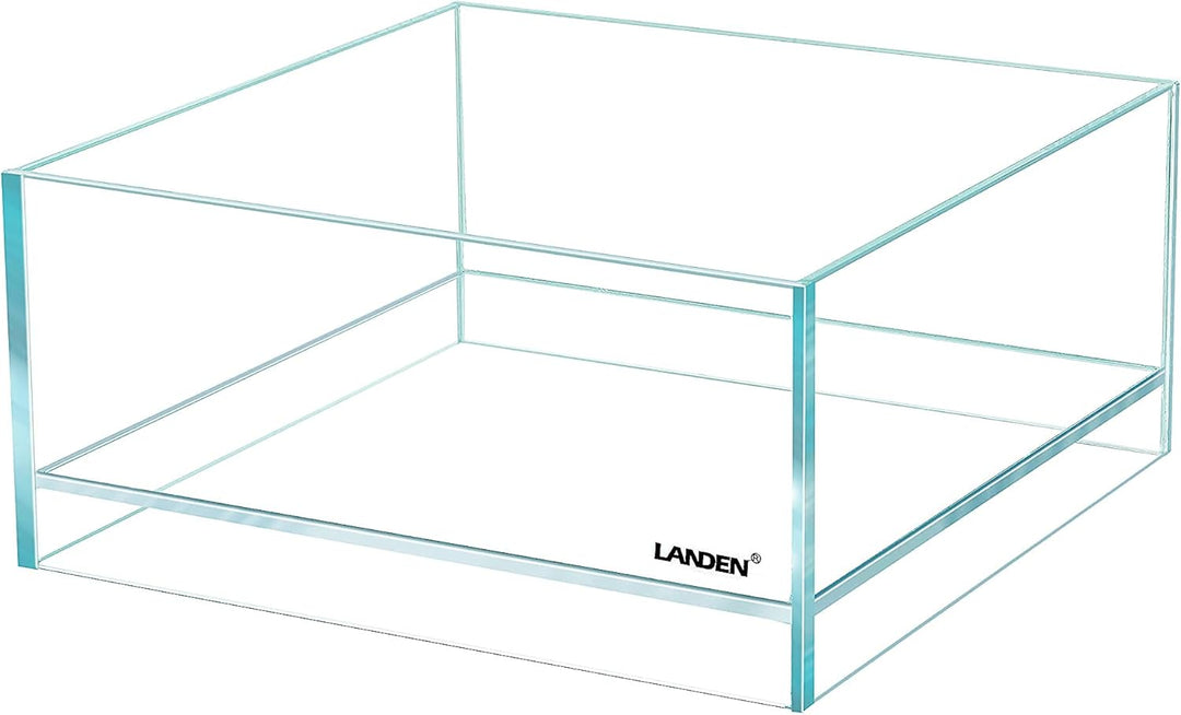 LANDEN Glas-Luft-Aquarium-Tank, Multi-SceneLandschafts-Aquarium, randlos, eisenarmer, Flacher Tank,