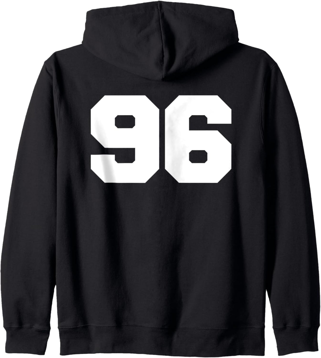Number 96 Sports Jersey Player #96 Fan BACK PRINT Varsity Kapuzenjacke