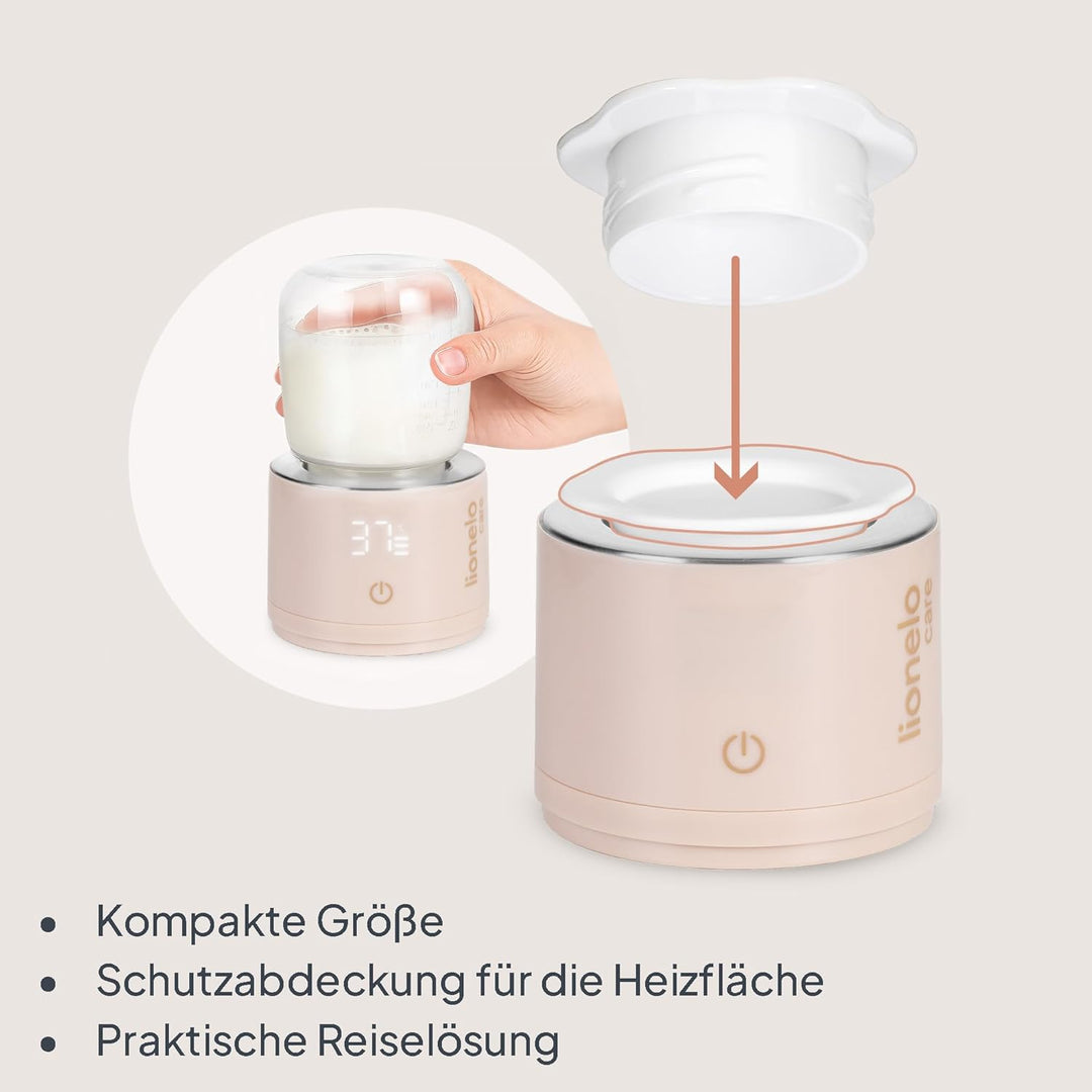 Lionelo Thermup Swift - Mobiler Flaschenwärmer für Babys unterwegs, kabellos 5000 mAh Akku, 90 ml in