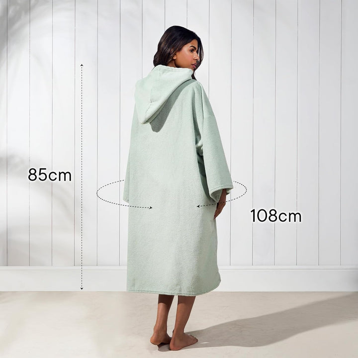 Brentfords Handtuch Poncho für Erwachsene, mit Kapuze, gross, zum Schwimmen, Surfen, Strand, saugfäh