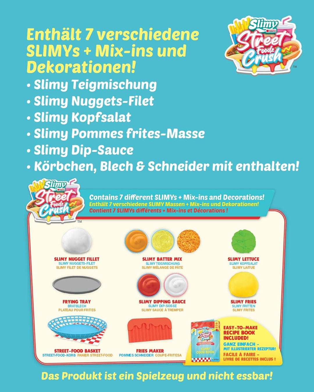 Slimy Street Foodz Crush - Mini Chiccy Nuggies, Slime und Knete Kreativ-Set, Backspiel zum selber Mi