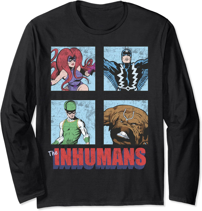 Marvel The Inhumans Comic Panels Langarmshirt