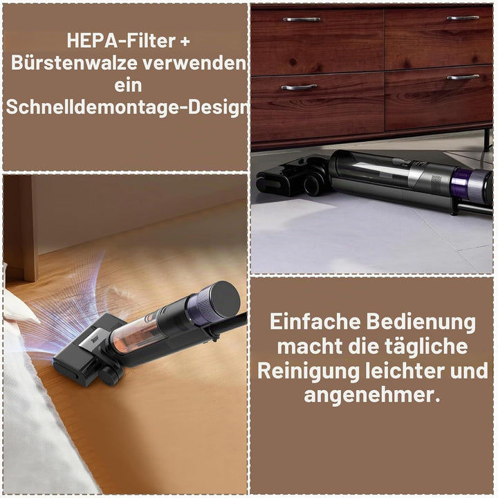 Bürstenrolle Filter Ersatzteile für Jonr ED12 Pro Max Akku Nass Trockensauger Zubehörset, 2 Bürstenr