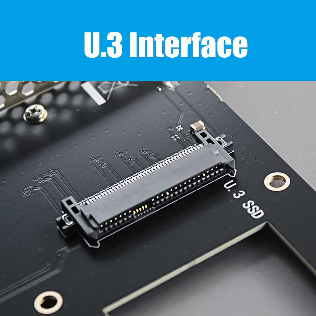 GLOTRENDS PU13 U.3 zu PCIe 4.0 X4 Adapter für 2.5 Zoll U.3 SSD, PCIe 4.0 X4 Full Speed
