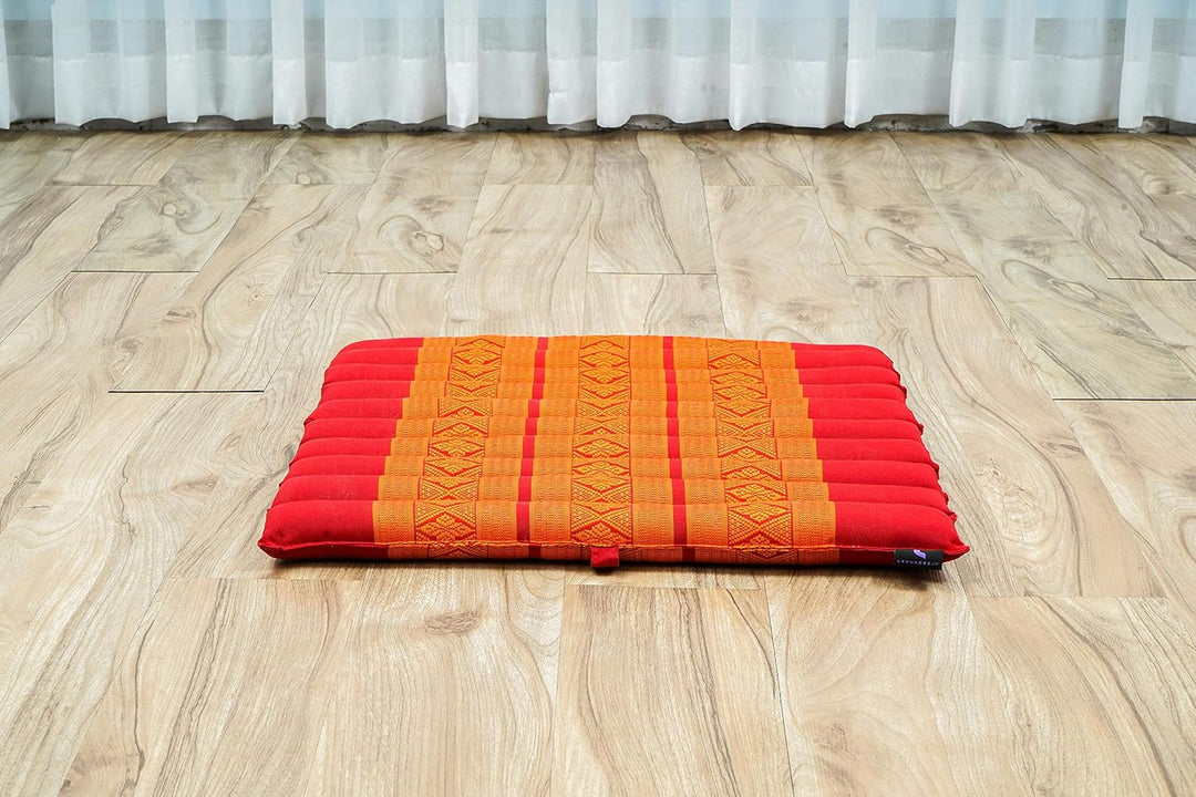 Leewadee Meditationsset Yogaset aus Meditationskissen Zafu und Kleiner rollbarer Sitzmatte Zabuton Ö