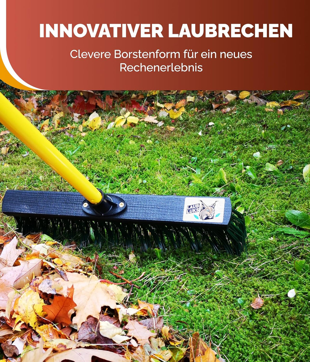 Laubrechen – Innovativer Rechen für Wiesen, Rasen & Gras. Superleicht, Top-Handling und leise! Kein