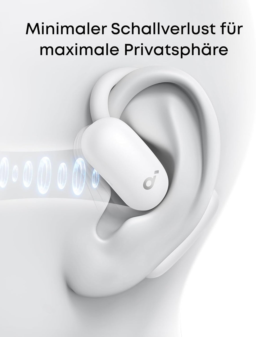 soundcore AeroFit 2 by Anker, Open-Ear Kopfhörer, KI-Übersetzung, anpassbare Ohrbügel, Fester Halt,