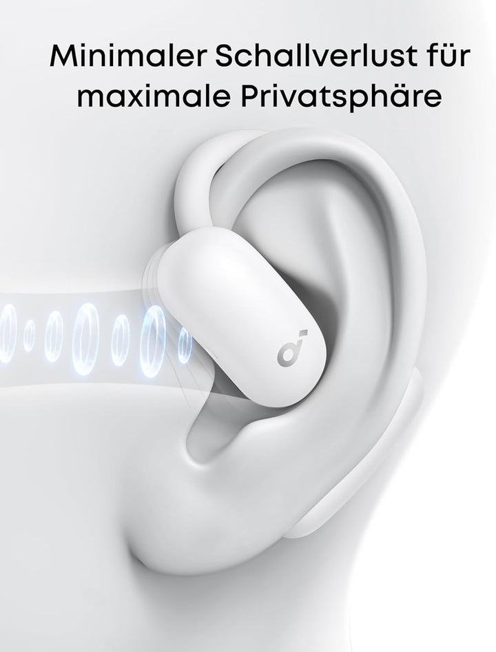 soundcore AeroFit 2 by Anker, Open-Ear Kopfhörer, KI-Übersetzung, anpassbare Ohrbügel, Fester Halt,