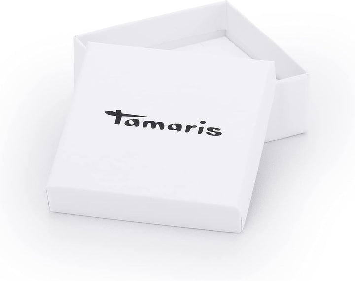 Tamaris Ohrstecker für Damen, Damen Ohrschmuck wasserfest aus Edelstahl Baguette Stones steel, Bague