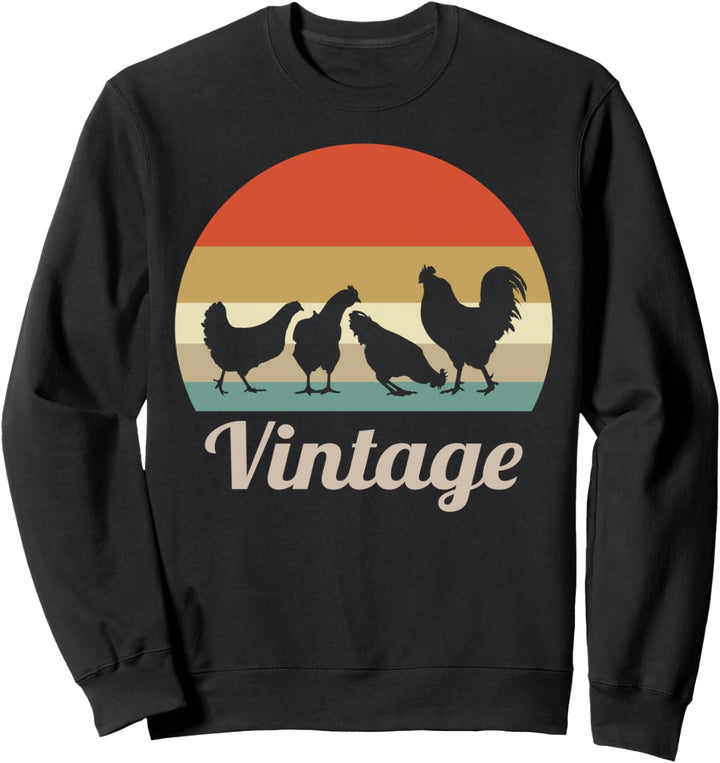 Hahn Huhn Hühner Geflügel Geflügelzüchter Vintage Retro Sweatshirt