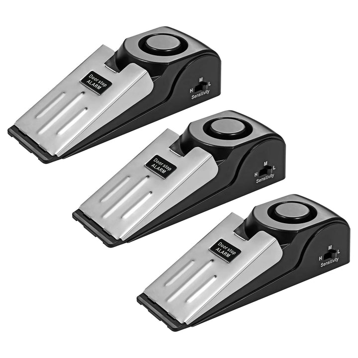 Türstopper Alarm Alarm Keil für Tür Türstopper mit Rutschfestem Gummi und Alarm mit 120dB (3Packung)