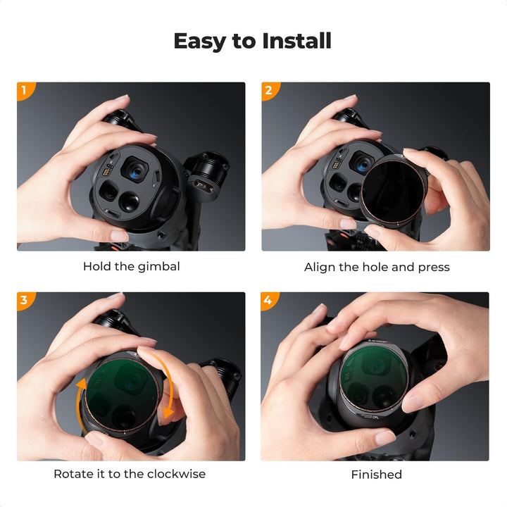 K&F CONCEPT CPL Filter Polfilter Kompatibel mit DJI Mavic 4 PRO, Polarisator Optisches Glas mit Mehr