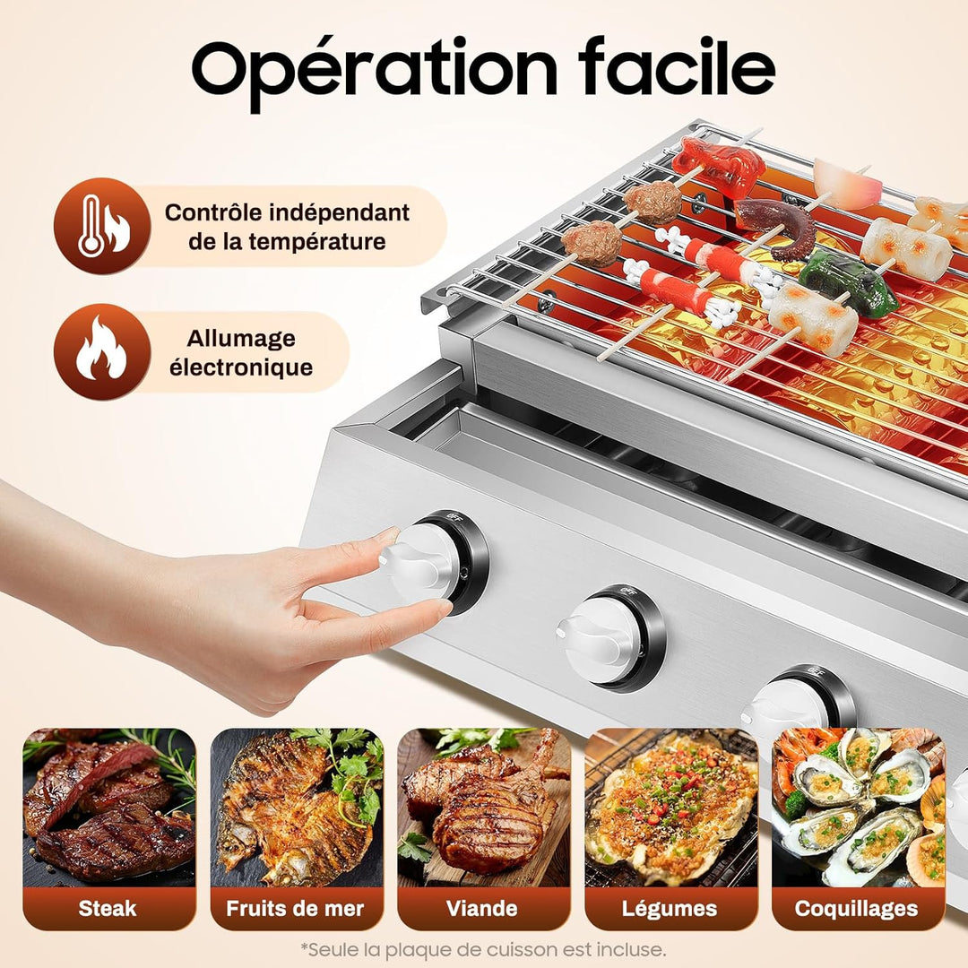 Multigrill für Fleisch kompakt elektrisch multifunktional für LeGumes Steaks antihaftbeschichtet mit