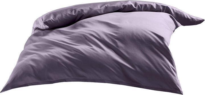 Mako-Satin Baumwollsatin Bettwäsche Uni einfarbig zum Kombinieren (Bettbezug 200 cm x 220 cm, Lila)