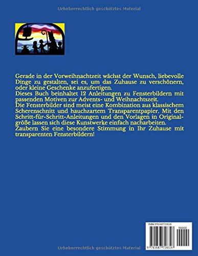 Transparente Fensterbilder: Advent und Weihnachten, Taschenbuch