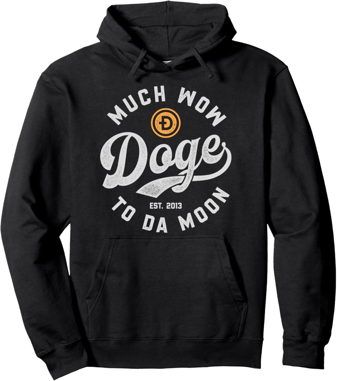 Dogecoin Doge Coin Logo Shiba Inu Dog Crypto Currency Meme Pullover Hoodie