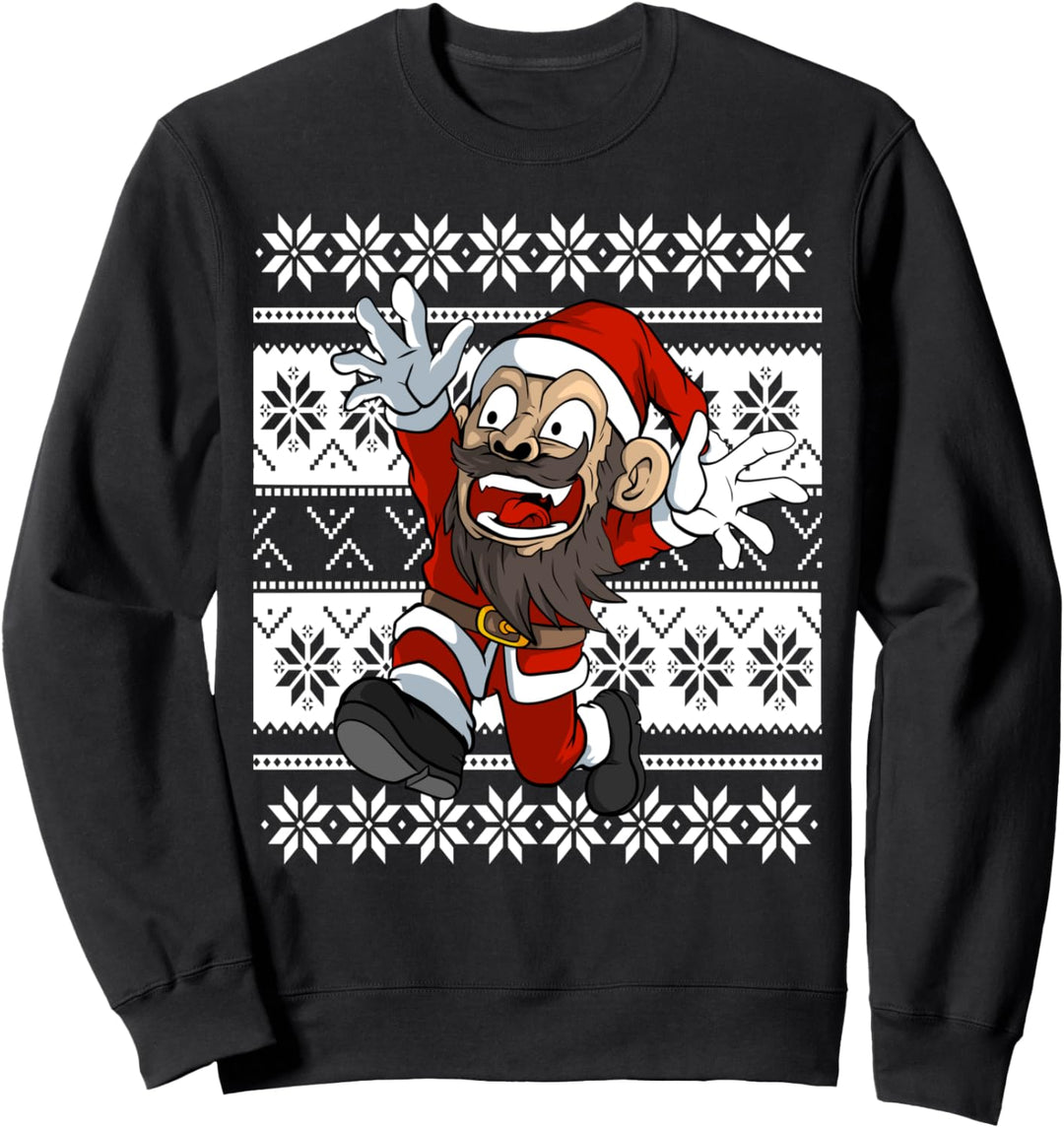 monkä Ugly Christmas Weihnachtsmann Sweatshirt